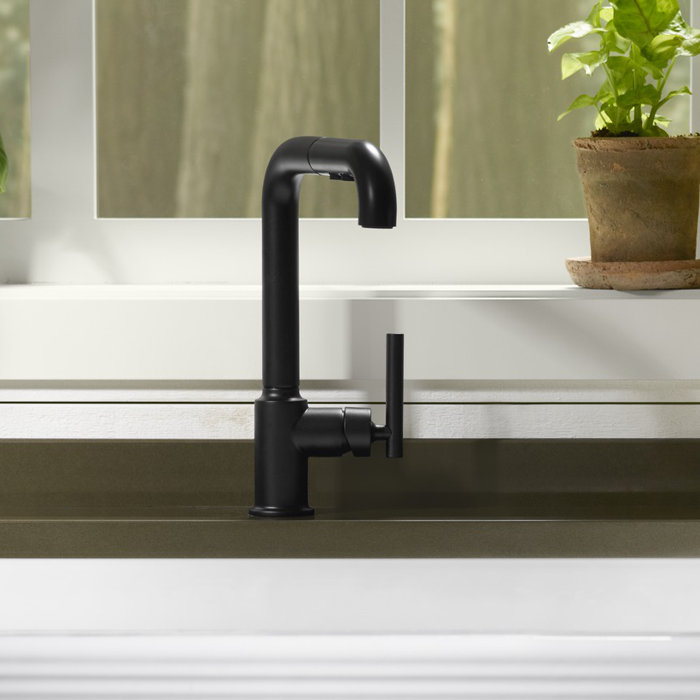 K7505BL,CP,VS Kohler Purist® Pull Out Bar Faucet with Accessories